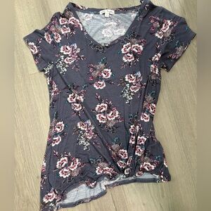 Floral Print Women's Top, Side Knot, Stitch Fix